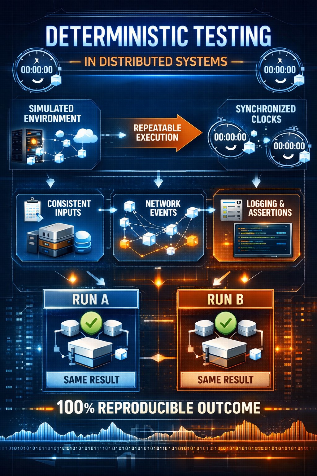 Deterministic testing in distributed systems
