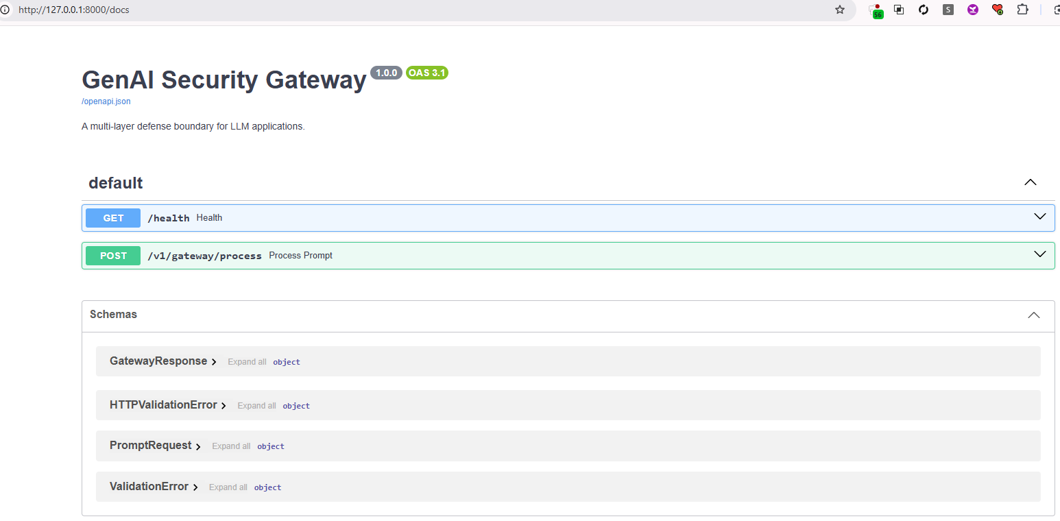 GenAI security gateway