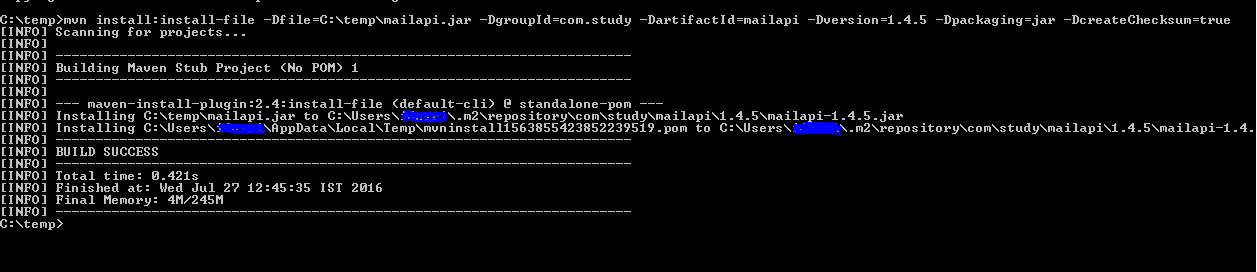 Maven Install command
