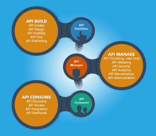 Fig-1: API life-cycle, personas and tasks