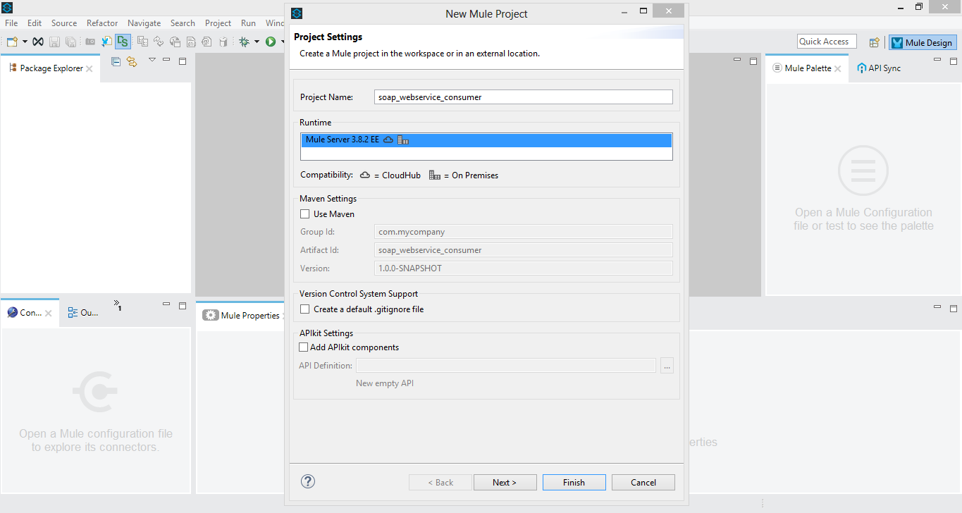 Creating New Mule Project