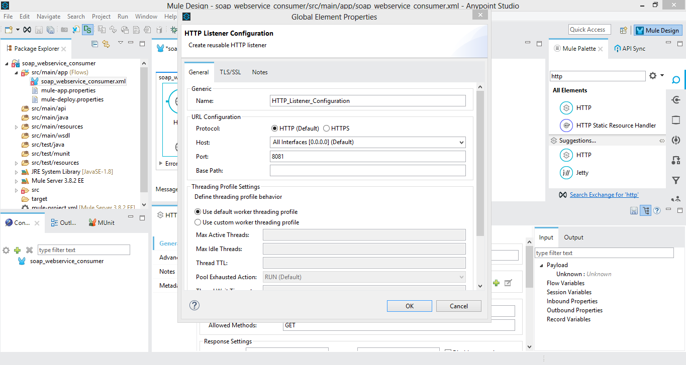 Setting HTTP host and port