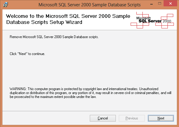 Microsoft SQL Server 2000 Sample Database Scripts