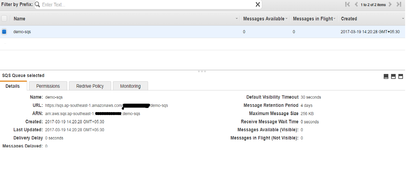 Picture-1: SQS Details