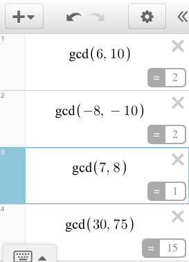 Using the gcd function on Desmos