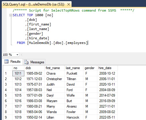 Figure Employee DB Entity