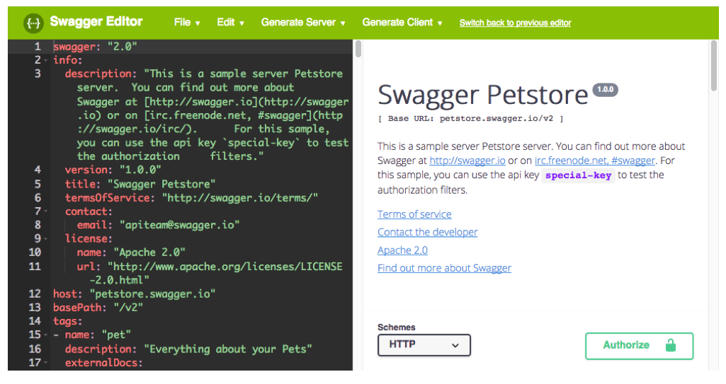 swagger editor save file to location