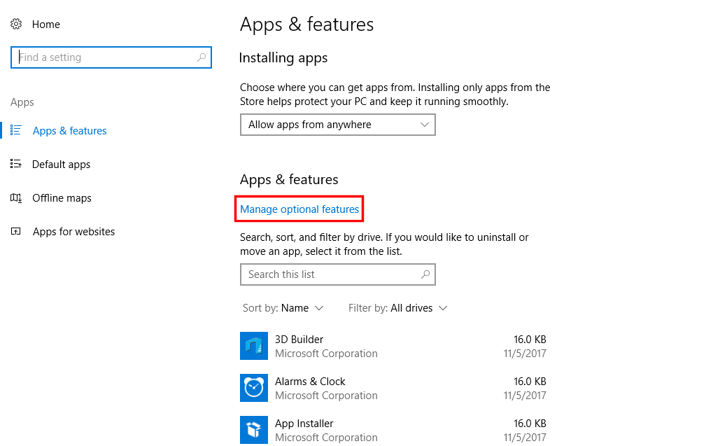 Windows Settings