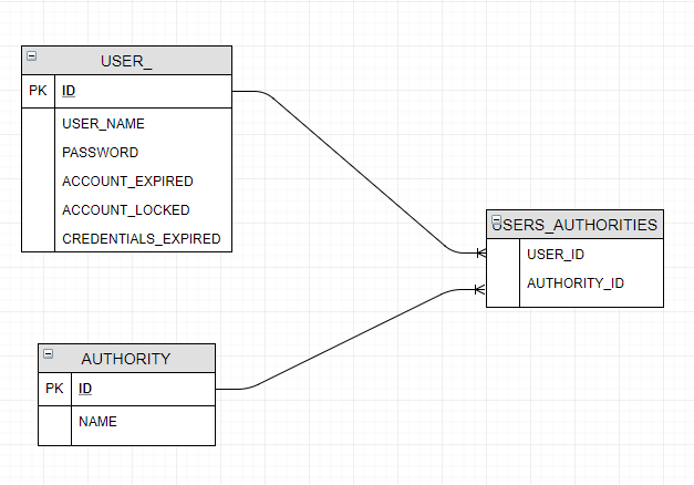 Data model to store authorization data