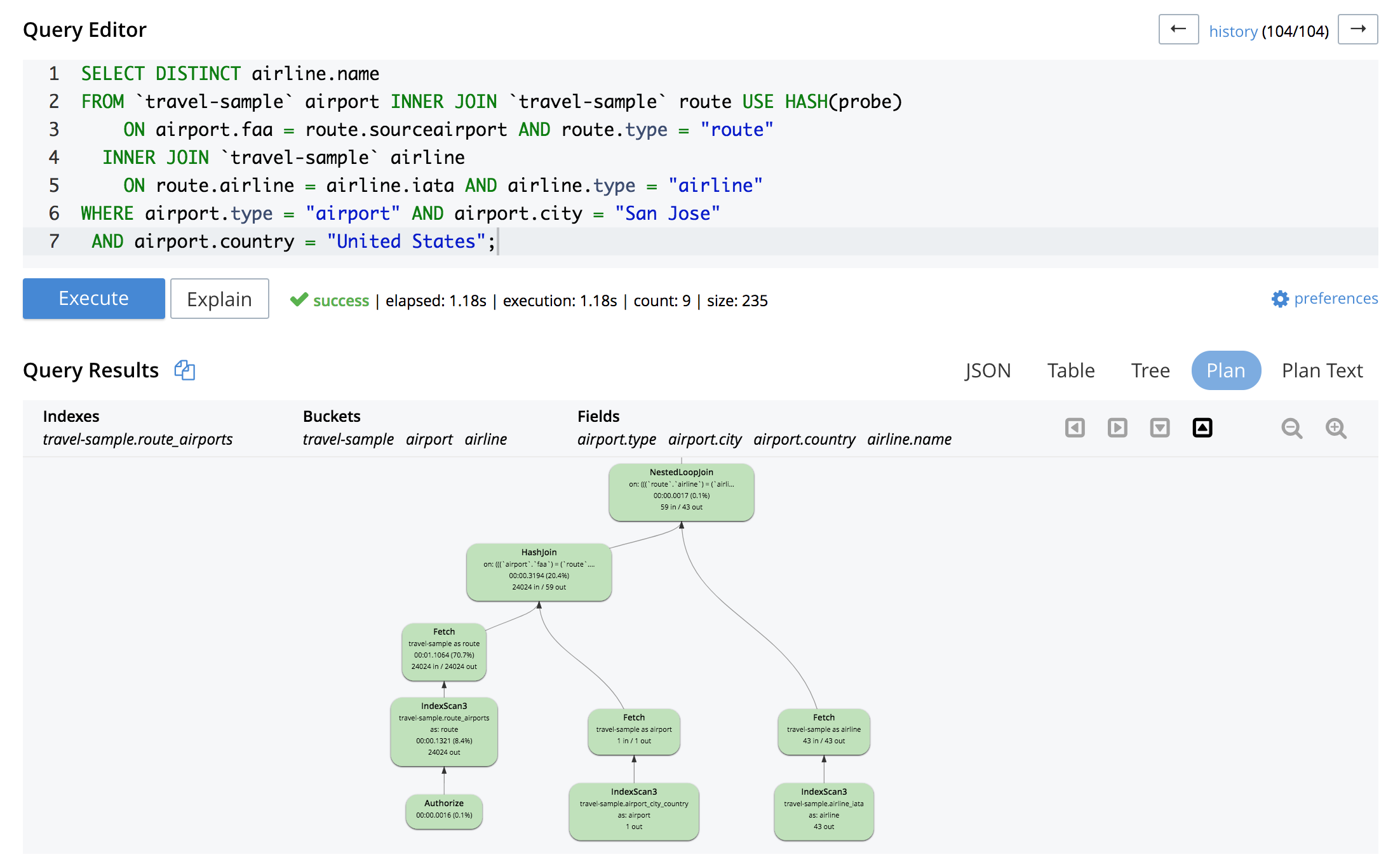 Visual Explain - ANSI JOIN with multiple joins