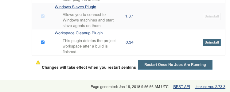 Jenkins Uninstalling or Disabling Plugins
