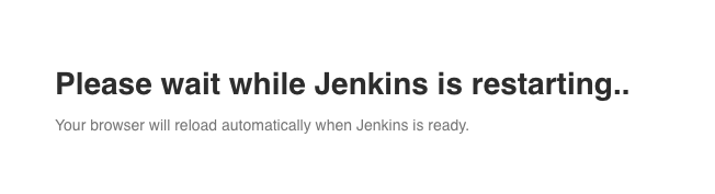 Restarting Jenkins
