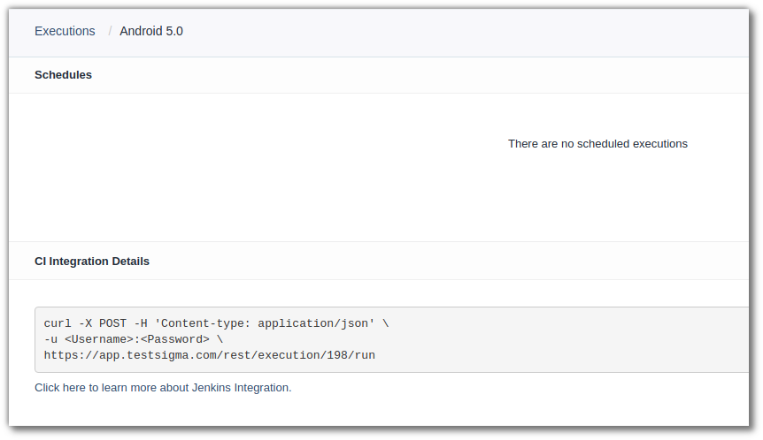 CI Integration Details